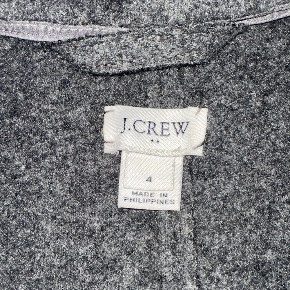 J.Crew Daphne Boiled Wool Topcoat Gray Charcoal Women's Size 4 Classic Coat Chic - Picture 4 of 17